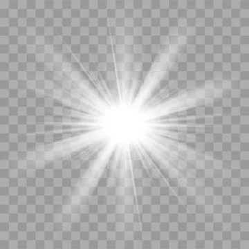 Light rays flash sun star shine radiance effect Stock-Illustration