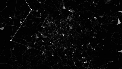 Light rays float from the darkness and planes filling the entire space. Stock Footage 123805398