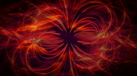 Light rays floating around behind a firework fractal. HD 1080i Stock Footage 114008