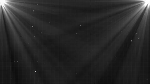 Light rays with floating flying glitter particles in air mist or steam. Stock-Footage 332998903