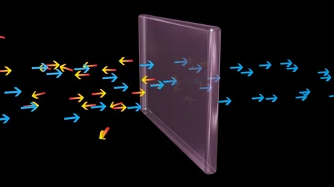 Light rays penetrate ,  reflected off surface . 3d animation 库存影片 109471005