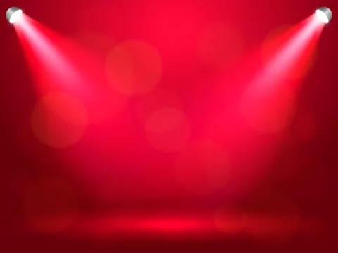 Light rays on a red background. Vector stock illustration for poster Stock Illustration