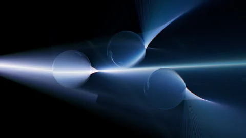 Light rays refraction through glass spheres 3d animation. Stock Footage 300506717