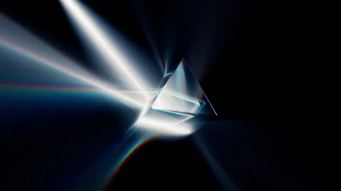 Light rays refraction through a prism 3d animation. Stock Footage 300506661