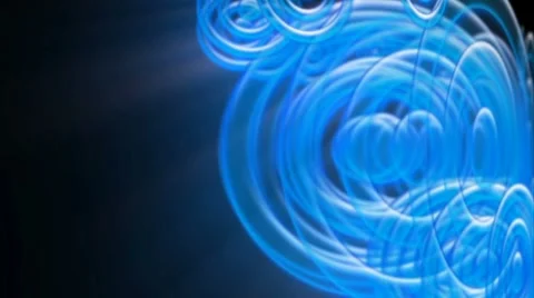 Light rays shining through blue glass Stock Footage 8694224