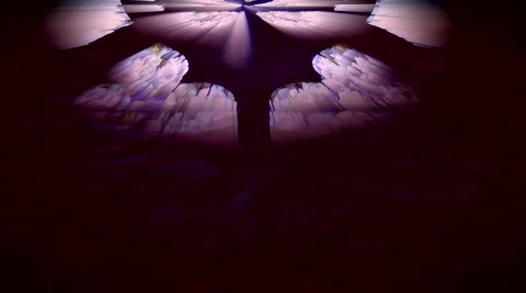 Light rays shining through stained glass windows. HD 1080i Stock Footage 114293