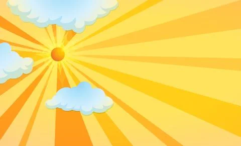 Light rays in the sky Stock Illustration