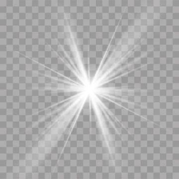 Light rays sun star shine flash radiance effect Stock Illustration