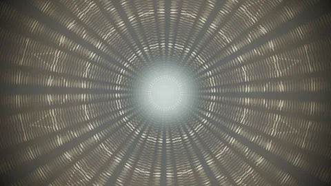 Light rays surround a central bright light source in circular pattern Stock Footage 337386152