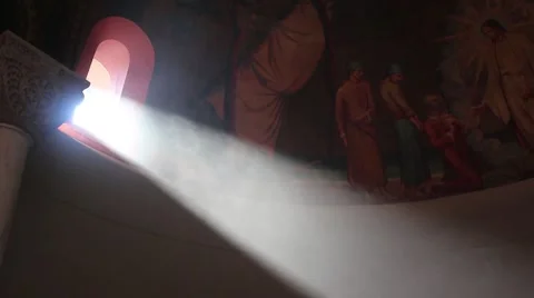 Light Rays Through Church Window Video stock 40746668