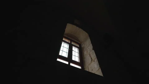 Light rays through the old window Stock Footage 147399007