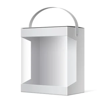 Light Realistic Package Cardboard Box with a handle 库存插图
