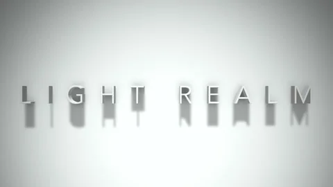 Light realm 3D title animation with shadows on a white background Vídeos de archivo 297572099