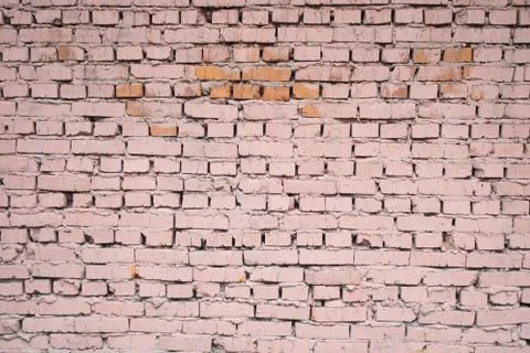 Light red bricks wall surface texture Stock Photos