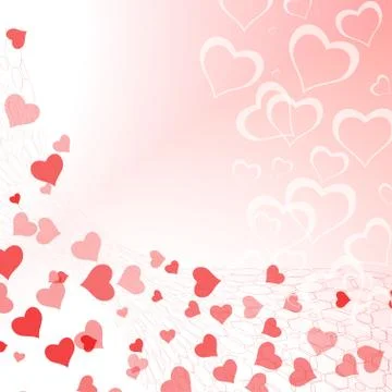 Light red gradient background of Happy International Women's Day - 8 of March Stock Illustration