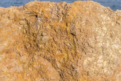 Light red-orange stone texture. Red orange grunge background. Mountain textur Foto stock