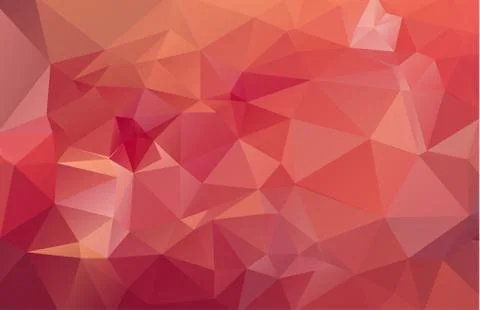 Light red polygonal illustration, which consist of triangles. Triangular desi Stock Illustration