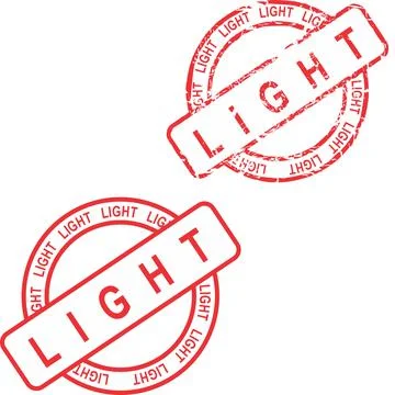 Light red stamp sticker Stock Illustration