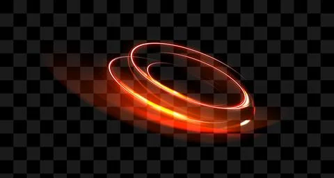 Light red Twirl. Red line curve light effect. Glowing red circle. Red light Stock Illustration