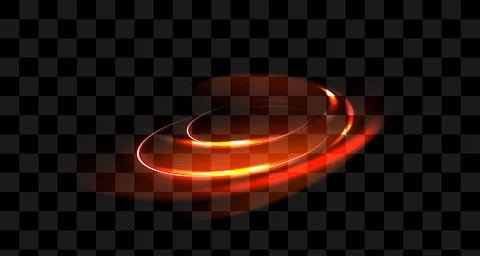 Light red Twirl. Red line curve light effect. Glowing red circle. Red light Stock Illustration