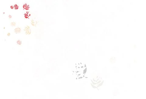 Light Red vector abstract background with leaves. Stock Illustration