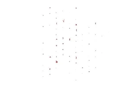 Light Red vector backdrop with algebra elements. Stock Illustration