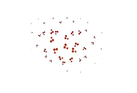 Light Red vector backdrop with lines, circles, rhombus. Illustrazione stock