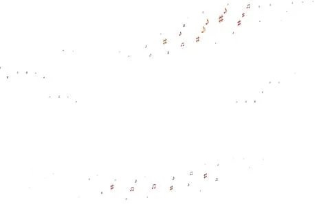 Light Red vector backdrop with music notes. Illustrazione stock