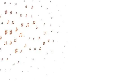 Light Red vector backdrop with music notes. Illustrazione stock