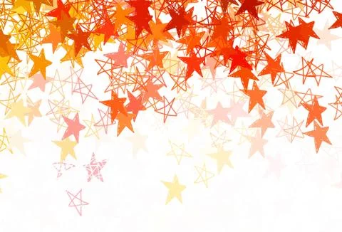 Light Red vector backdrop with small and big stars. Stock Illustration