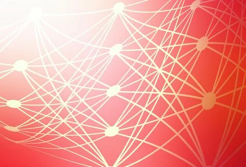 Light Red vector background with forms of artificial intelligence. Stock Illustration