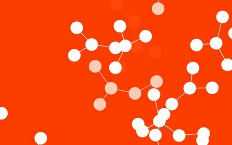 Light Red vector background with forms of artificial intelligence. Illustrazione stock