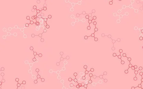 Light Red vector background with forms of artificial intelligence. Stockillustratie