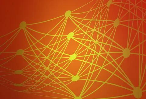 Light Red vector background with forms of artificial intelligence. Stock Illustration