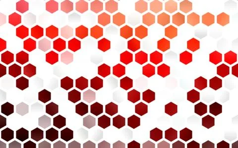 Light Red vector background with hexagons. 스톡 일러스트