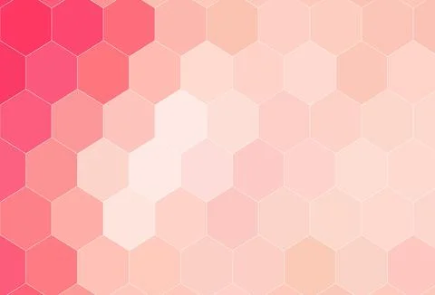 Light Red vector background with hexagons. Stock Illustration