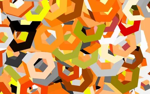 Light Red vector background with hexagons. Illustrazione stock