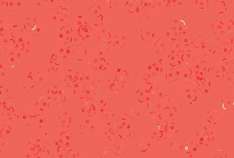 Light Red vector background with math elements. 스톡 일러스트