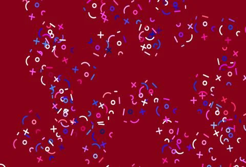 Light Red vector background with math elements. Illustrazione stock