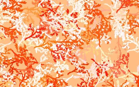 Light Red vector doodle pattern with leaves, branches. Stock Illustration