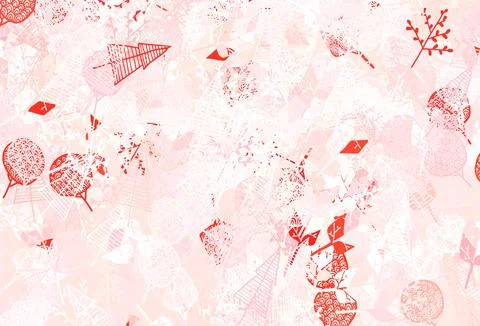 Light Red vector elegant pattern with trees, branches. Illustrazione stock