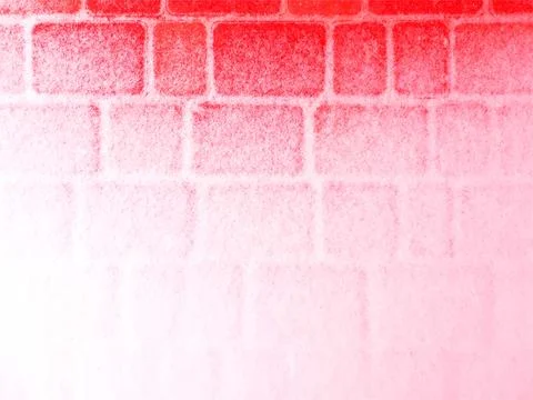 Light red vector grunge background of paving slabs covered with snow Stockillustratie