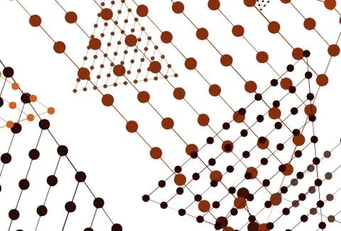 Light Red vector layout with circles, lines. Stock Illustration