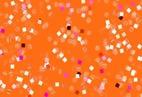 Light Red vector layout with circles, lines, rectangles. Stock Illustration