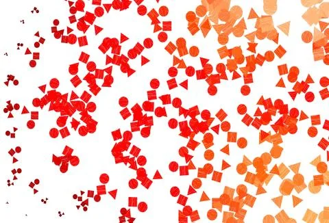 Light Red vector layout with circles, lines, rectangles. Stock Illustration