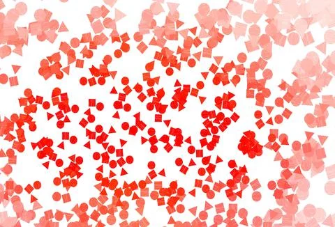 Light Red vector layout with circles, lines, rectangles. Stock Illustration