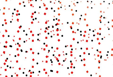 Light Red vector layout with circles, lines, rectangles. Stock Illustration