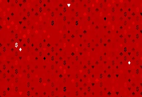 Light red vector layout with elements of cards. Stock Illustration