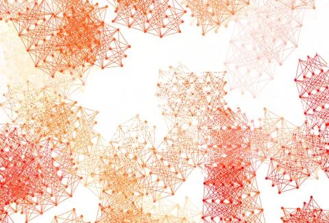 Light Red vector pattern with artificial intelligence network. Stock Illustration