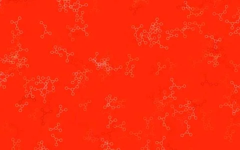 Light Red vector pattern with artificial intelligence network. Illustrazione stock